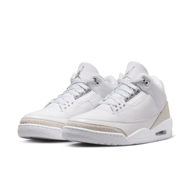Air Jordan 3 Retro "Pure Money" Men's Shoes 'White/Silver'