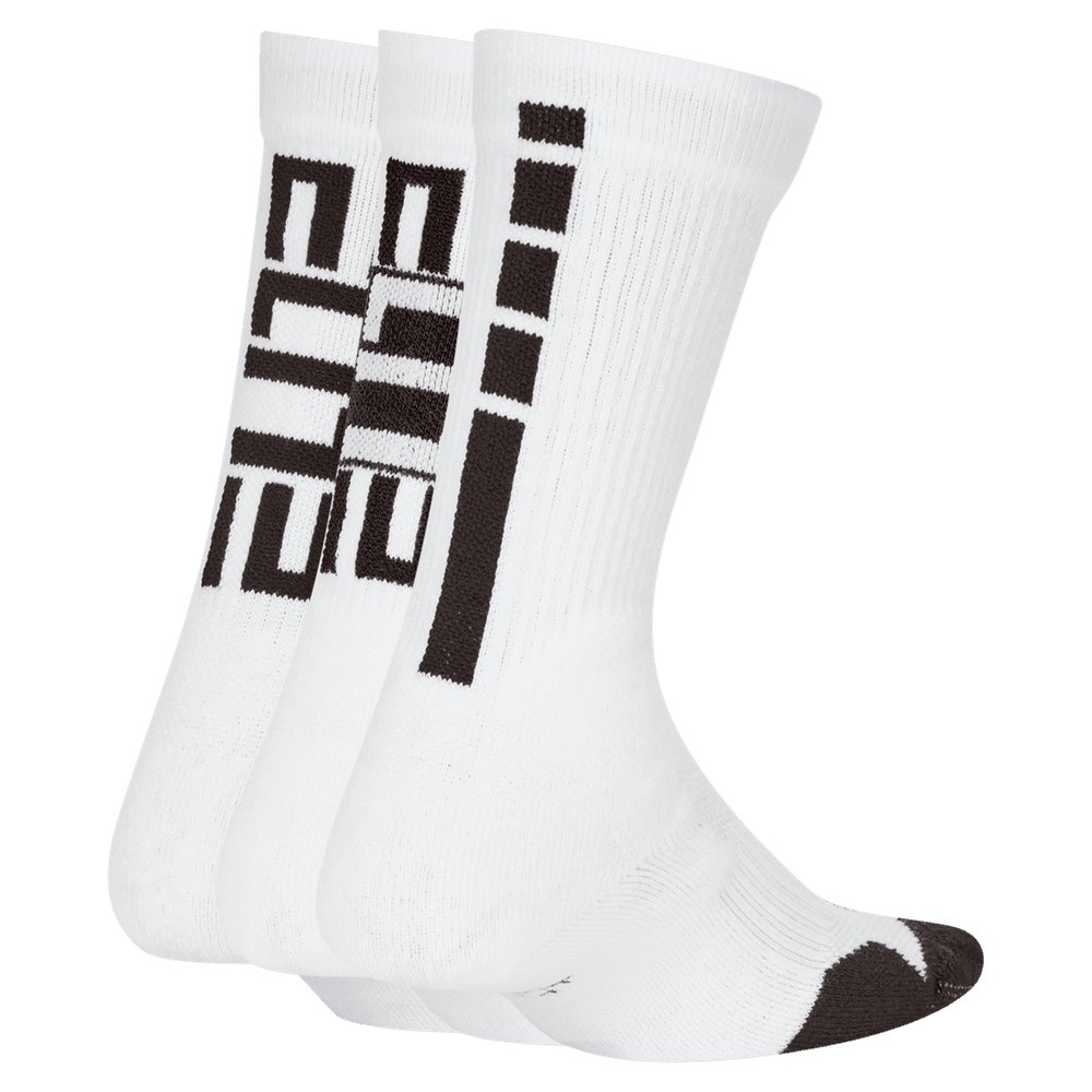 Nike Elite Kids' Basketball Crew Socks (3 Pairs) 'White/Black'