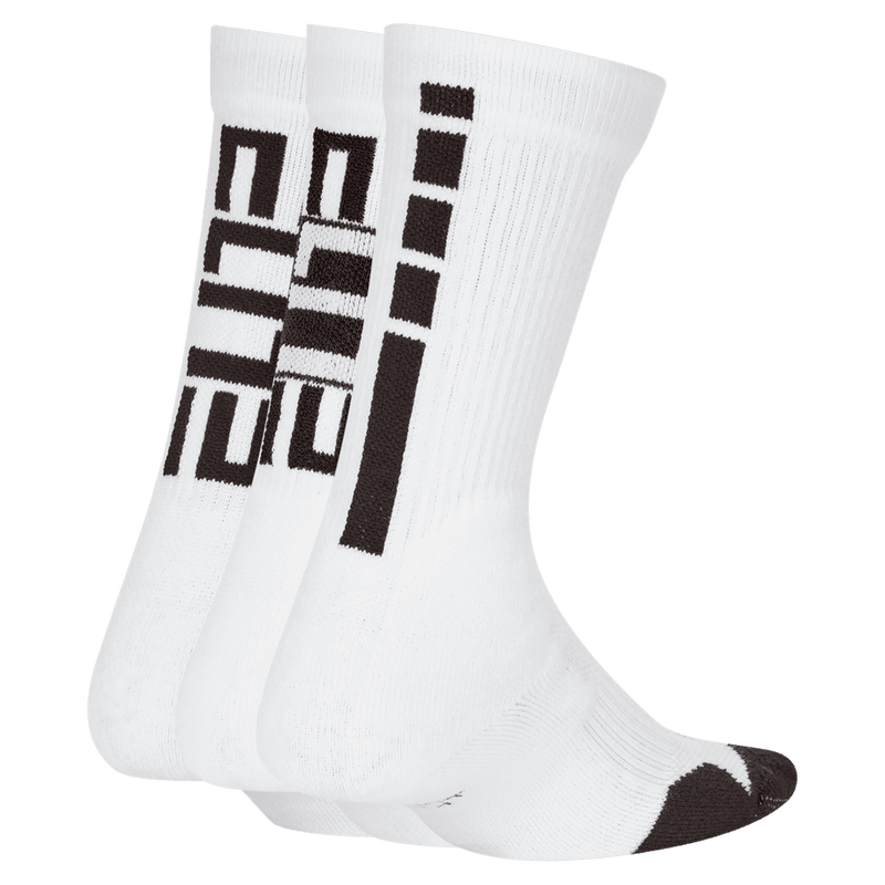 Nike Elite Kids' Basketball Crew Socks (3 Pairs) 'White/Black'