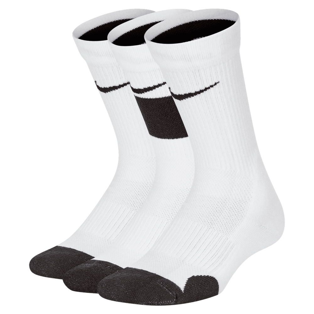 Nike Elite Kids' Basketball Crew Socks (3 Pairs) 'White/Black'