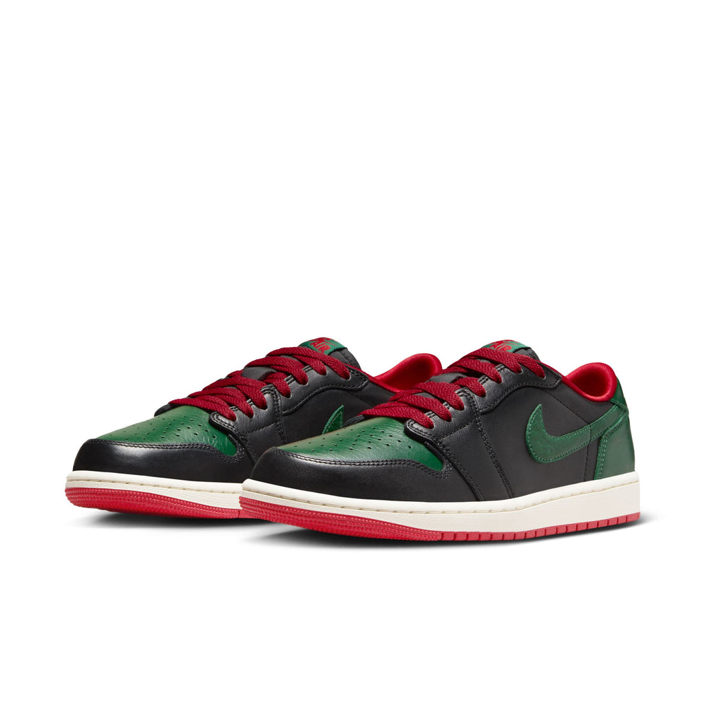 Air Jordan 1 Low OG "Black/Gorge Green" Women's Shoes 'Black/Green/Red'