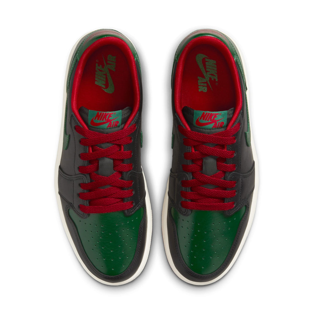 Air Jordan 1 Low OG "Black/Gorge Green" Women's Shoes 'Black/Green/Red'