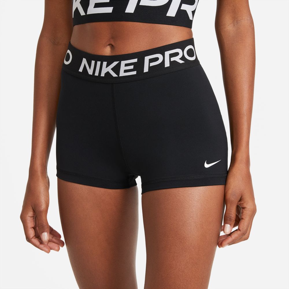 Nike Pro Women's 3" Shorts 'Black/White'