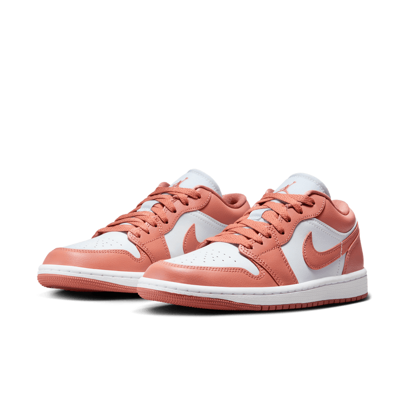 Air Jordan 1 Low Women's Shoes 'Pure Platinum/Orange/White'