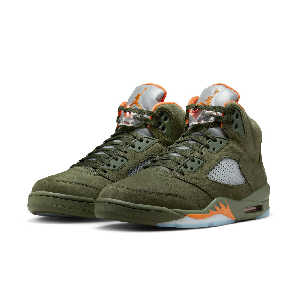 Air Jordan 5 Retro Men's Shoes 'Olive/Orange'