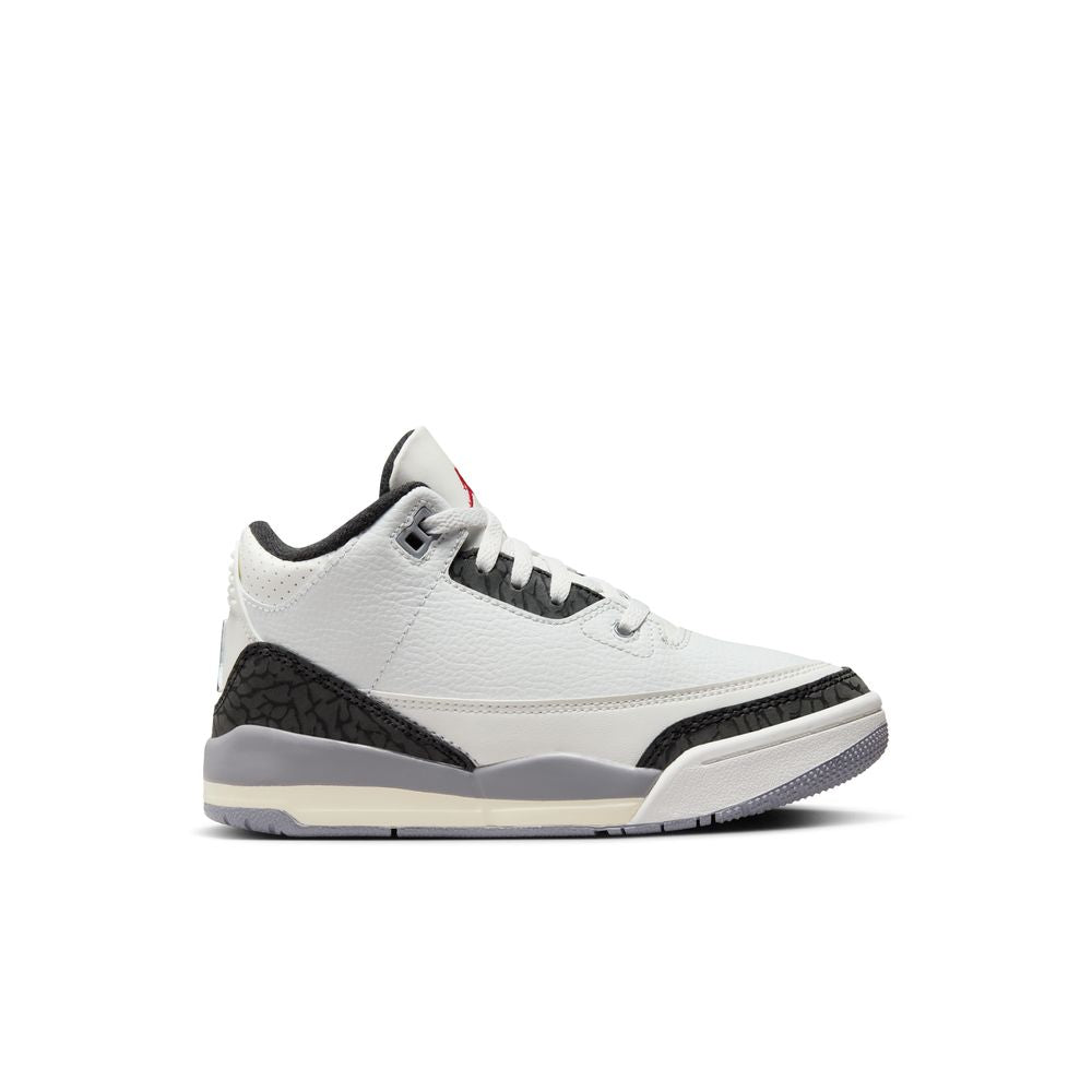 Jordan 3 Retro "Cement Grey" Little Kids' Shoes (PS) 'White/Red/Grey/Black'