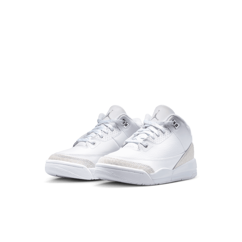 Jordan 3 Retro Little Kids' Shoes (PS) 'White/Silver'