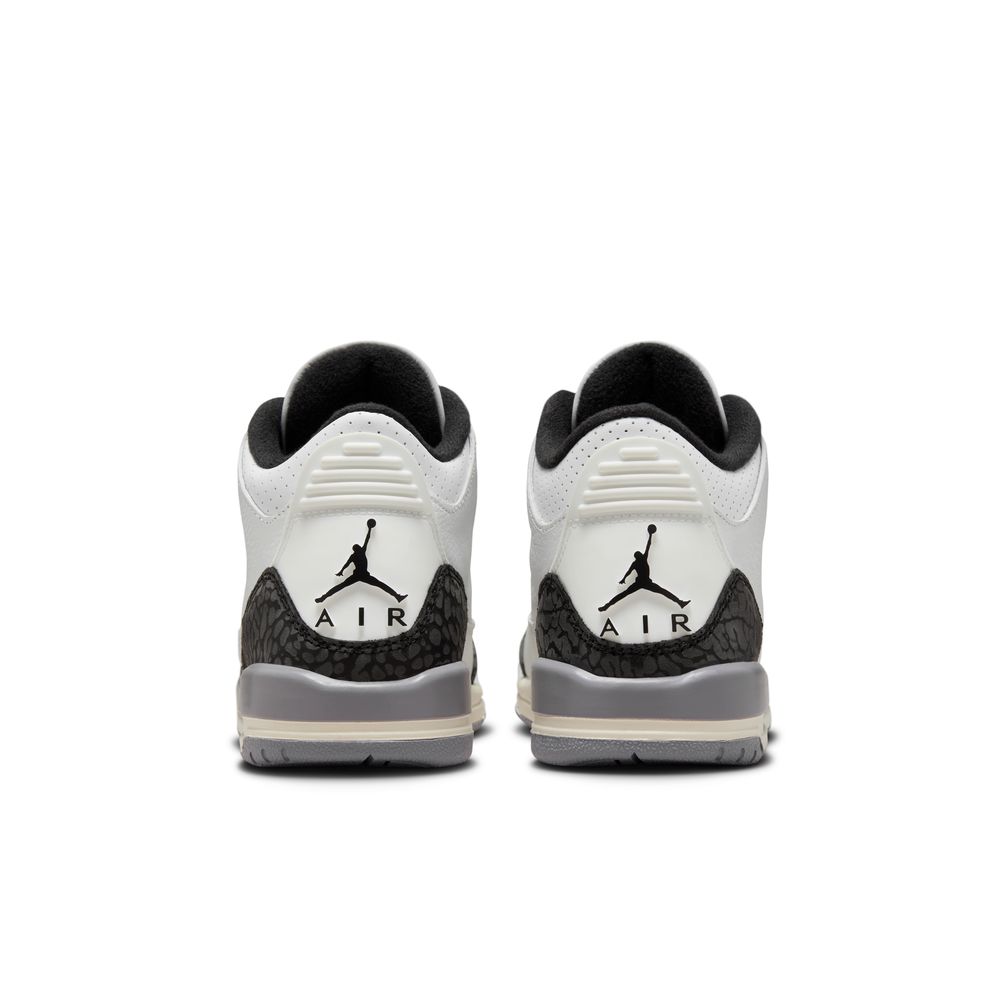 Air Jordan 3 Retro "Cement Grey" Big Kids' Shoes (GS) 'Summit White/Fire Red/Cement Grey/Black'