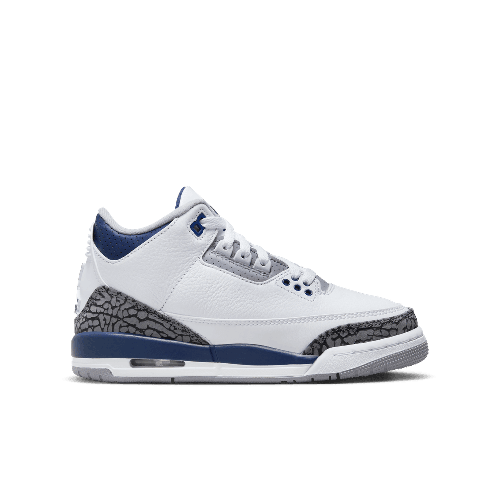 Air Jordan 3 Retro (GS) 'White/Midnight Navy/Cement'