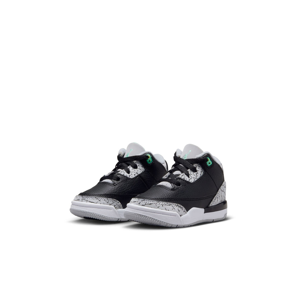 Jordan 3 Retro "Green Glow" Baby/Toddler Shoes (TD) 'Black/Green Glow/White'