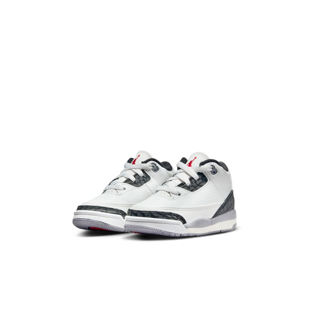 Jordan 3 Retro "Cement Grey" Baby/Toddler Shoes (TD) 'White/Red/Cement Grey'