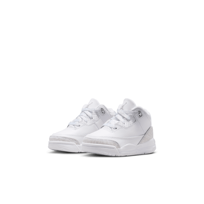 Jordan 3 Retro "Pure Money" Baby/Toddler Shoes (TD) 'White/Silver'