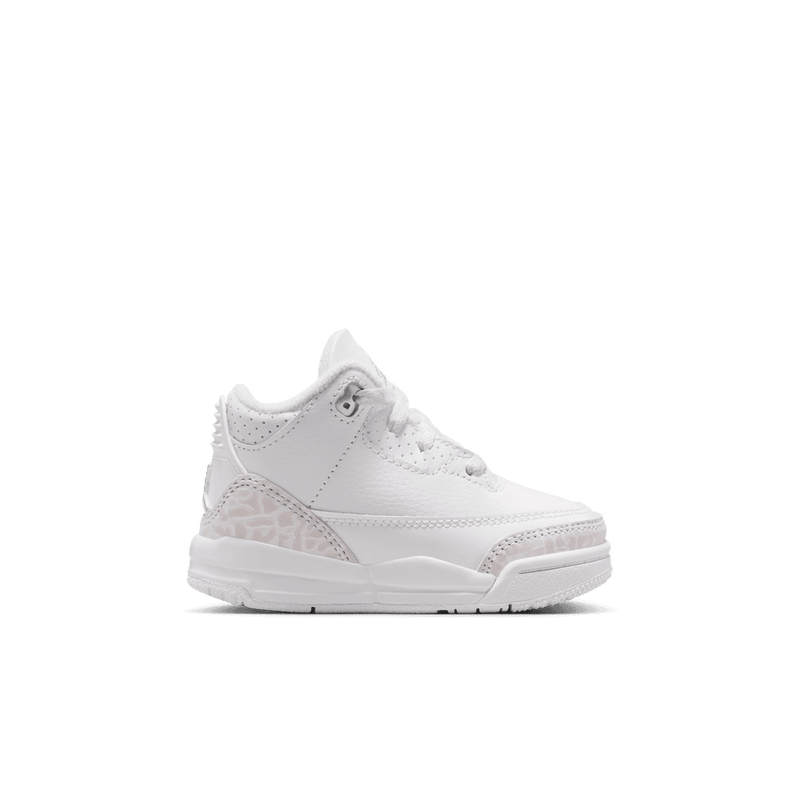 Jordan 3 Retro "Pure Money" Baby/Toddler Shoes (TD) 'White/Silver'
