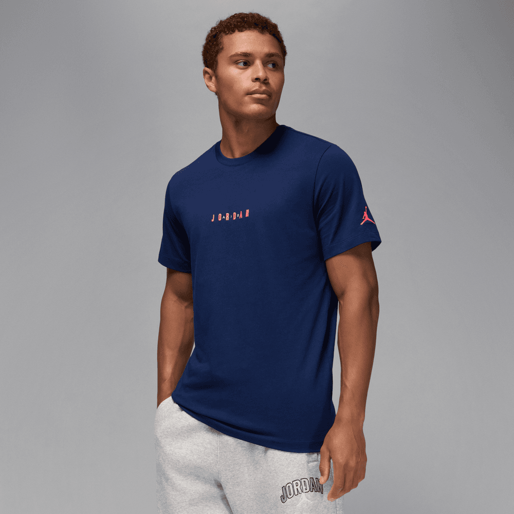 Jordan Air Men's T-Shirt 'Blue Void/Hot Lava'