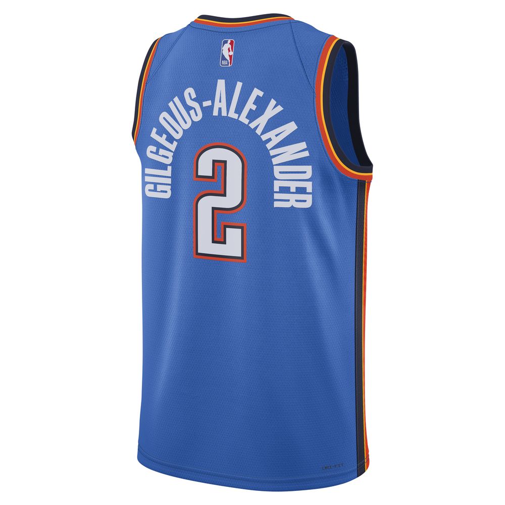 Shai Gilgeous-alexander Oklahoma City Thunder Icon Edition Men's Nike Dri-FIT NBA Swingman Jersey 'Blue'