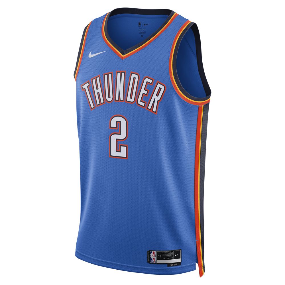 Shai Gilgeous-alexander Oklahoma City Thunder Icon Edition Men's Nike Dri-FIT NBA Swingman Jersey 'Blue'