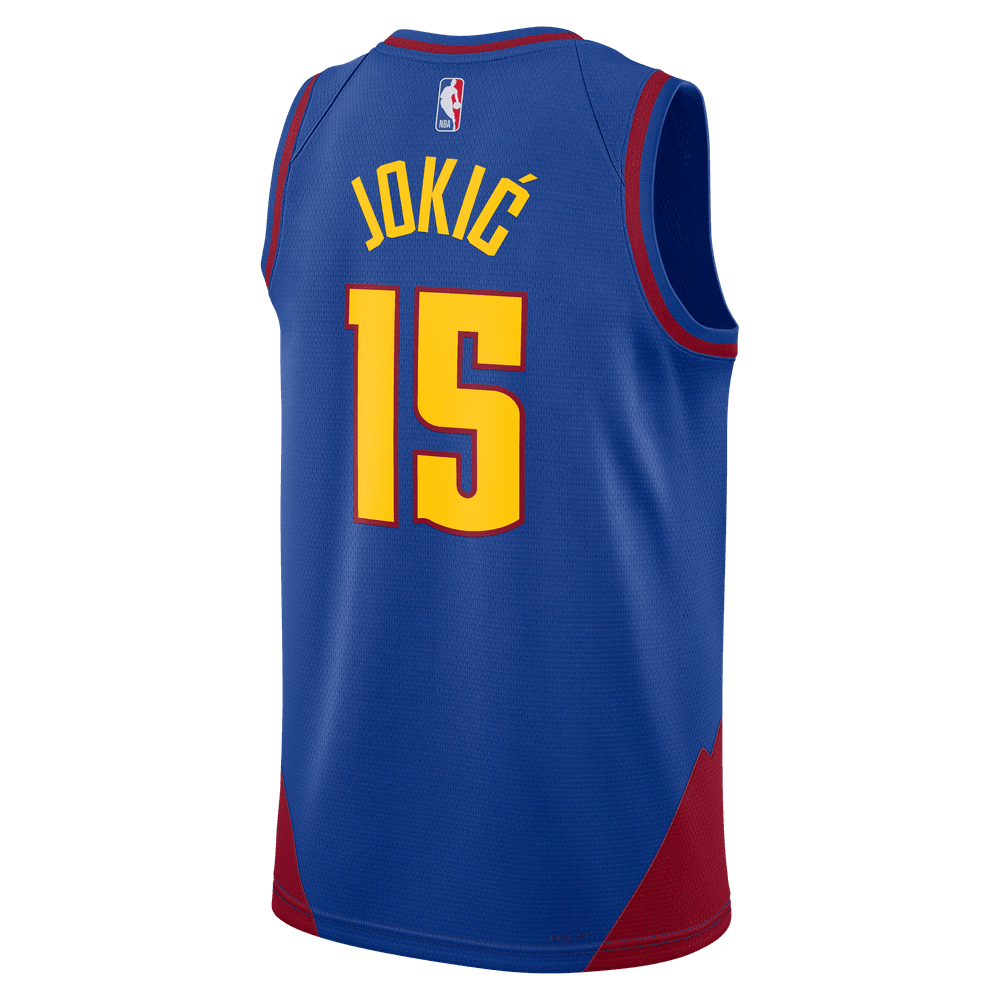 Nikola Jokic Denver Nuggets Statement Edition Men's Jordan Dri-FIT NBA Swingman Jersey 'Blue/Team Crimson'
