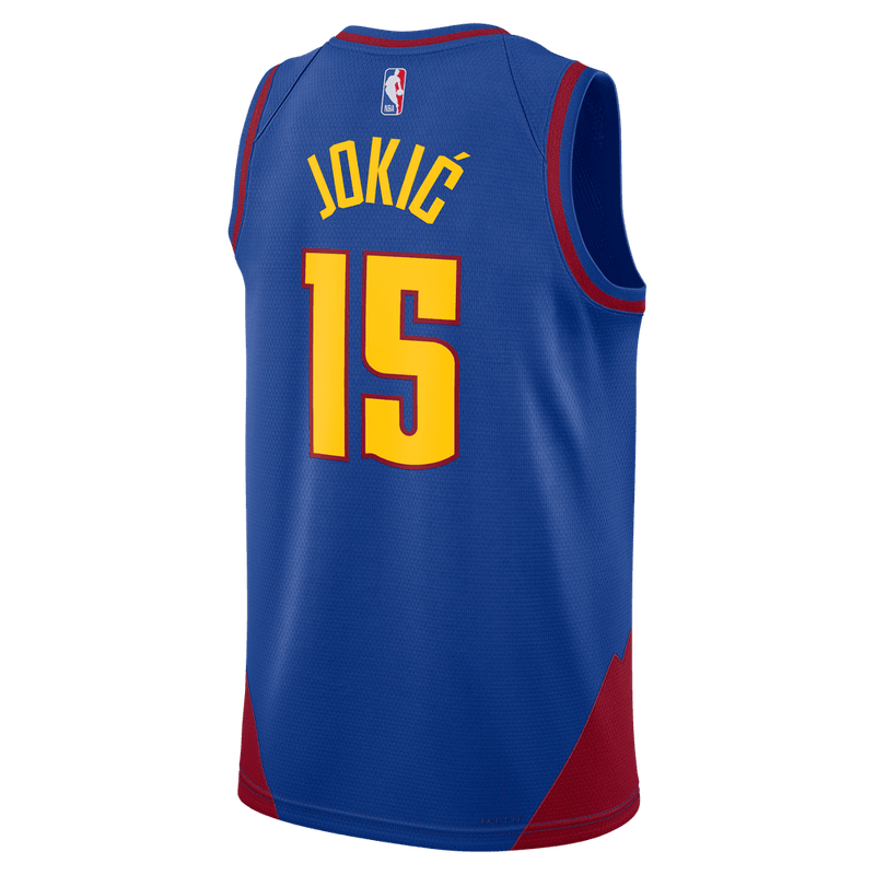 Nikola Jokic Denver Nuggets Statement Edition Men's Jordan Dri-FIT NBA Swingman Jersey 'Blue/Team Crimson'