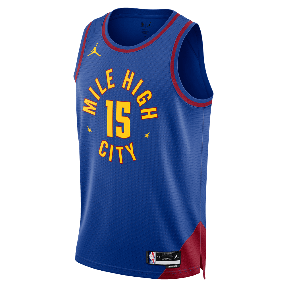 Nikola Jokic Denver Nuggets Statement Edition Men's Jordan Dri-FIT NBA Swingman Jersey 'Blue/Team Crimson'