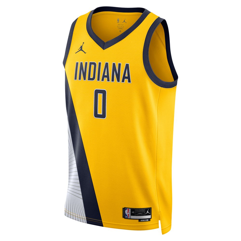 Tyrese Haliburton Indiana Pacers Statement Edition Men's Jordan Dri-FIT NBA Swingman Jersey 'Amarillo'