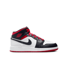 Air Jordan 1 Mid Big Kids' Shoes (GS) 'White/Red/Black'