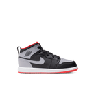 Jordan 1 Mid Little Kids' Shoes (PS) 'Black/Grey/Red'