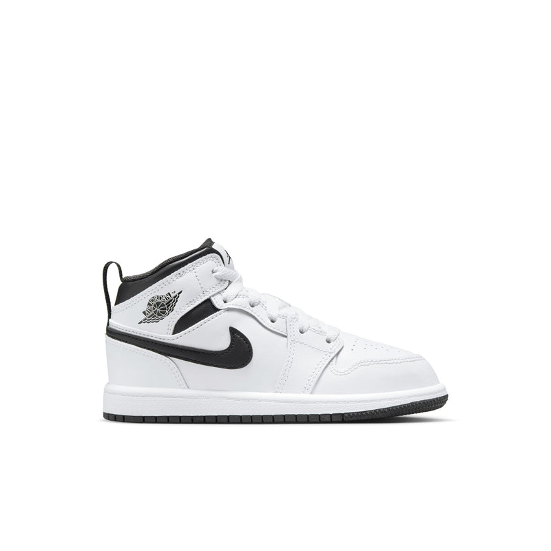 Jordan 1 Mid Little Kids' Shoes (PS) 'White/Black'