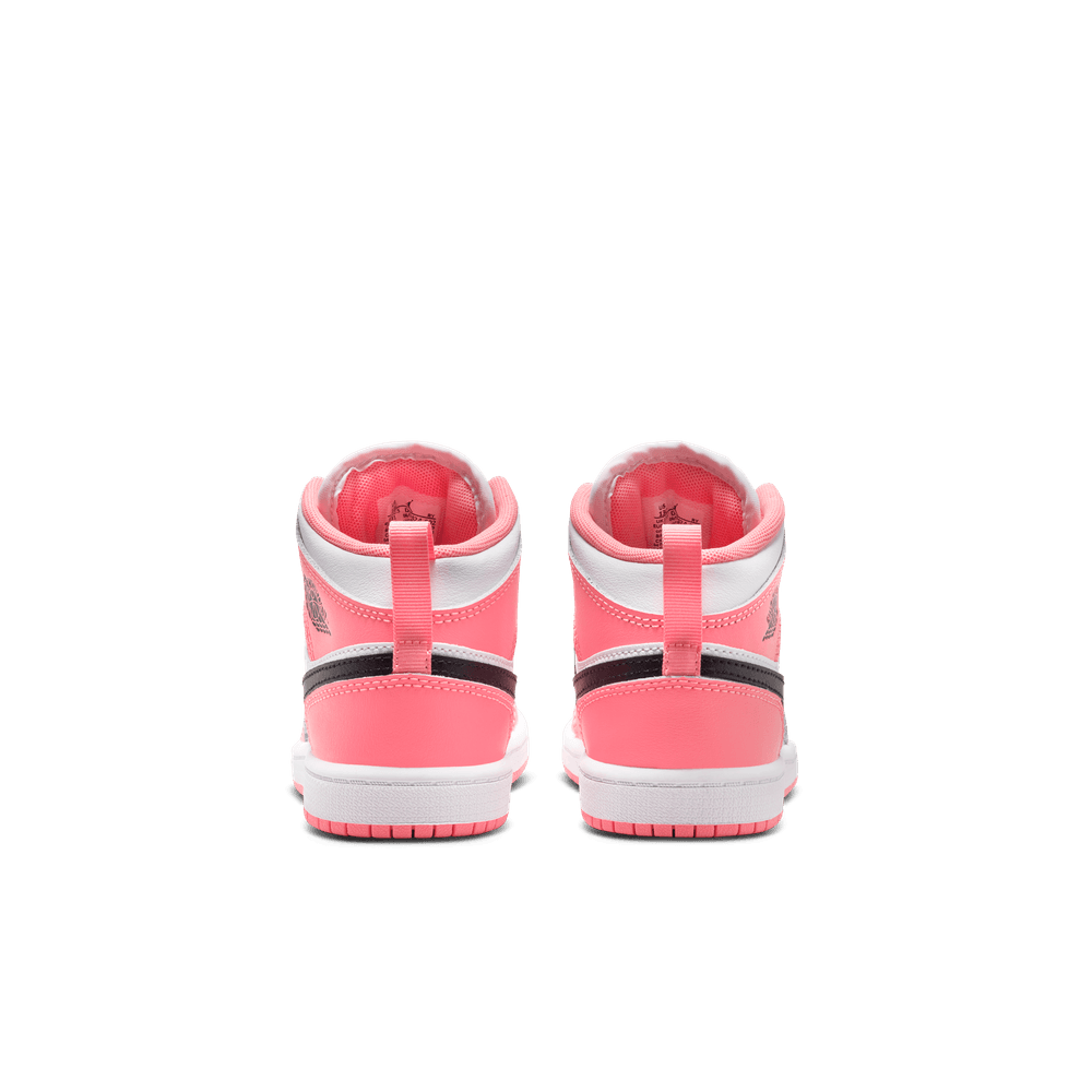 Jordan 1 Mid Little Kids' Shoes (PS) 'Pink Gaze/Black/White'