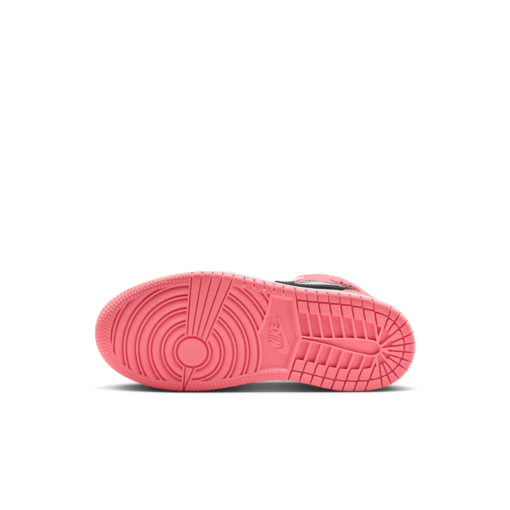 Jordan 1 Mid Little Kids' Shoes (PS) 'Pink Gaze/Black/White'