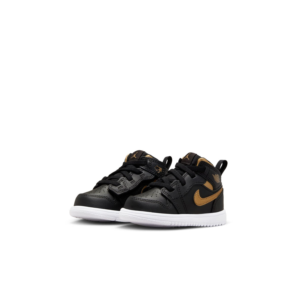 Jordan 1 Mid Alt Baby/Toddler Shoes (TD) 'Black/Gold/White'