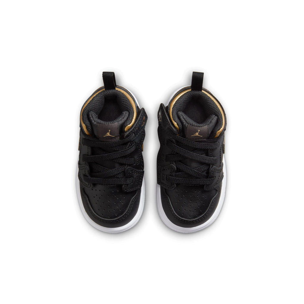 Jordan 1 Mid Alt Baby/Toddler Shoes (TD) 'Black/Gold/White'