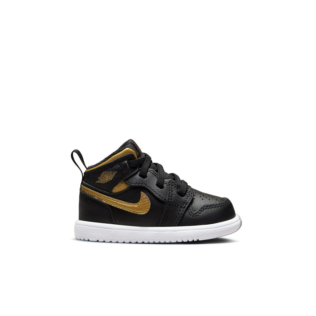 Jordan 1 Mid Alt Baby/Toddler Shoes (TD) 'Black/Gold/White'