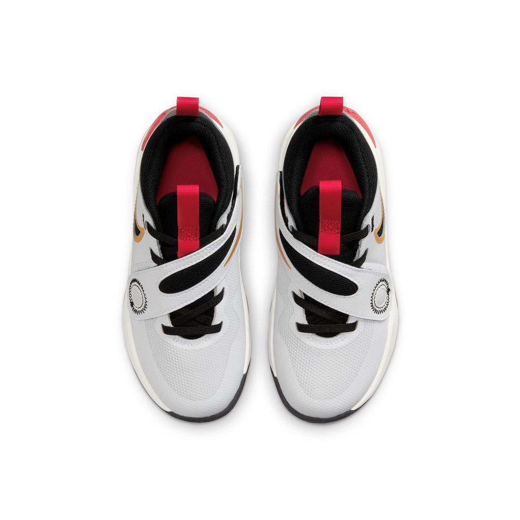 Nike Team Hustle D 11 Little Kids' Shoes (PS)'White/Black/Gold/Red'