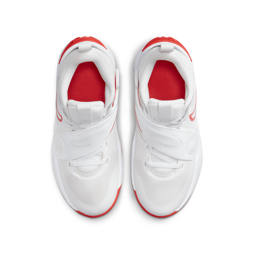 Nike Team Hustle D 11 Big Kids' Basketball Shoes (GS) 'White/Red'