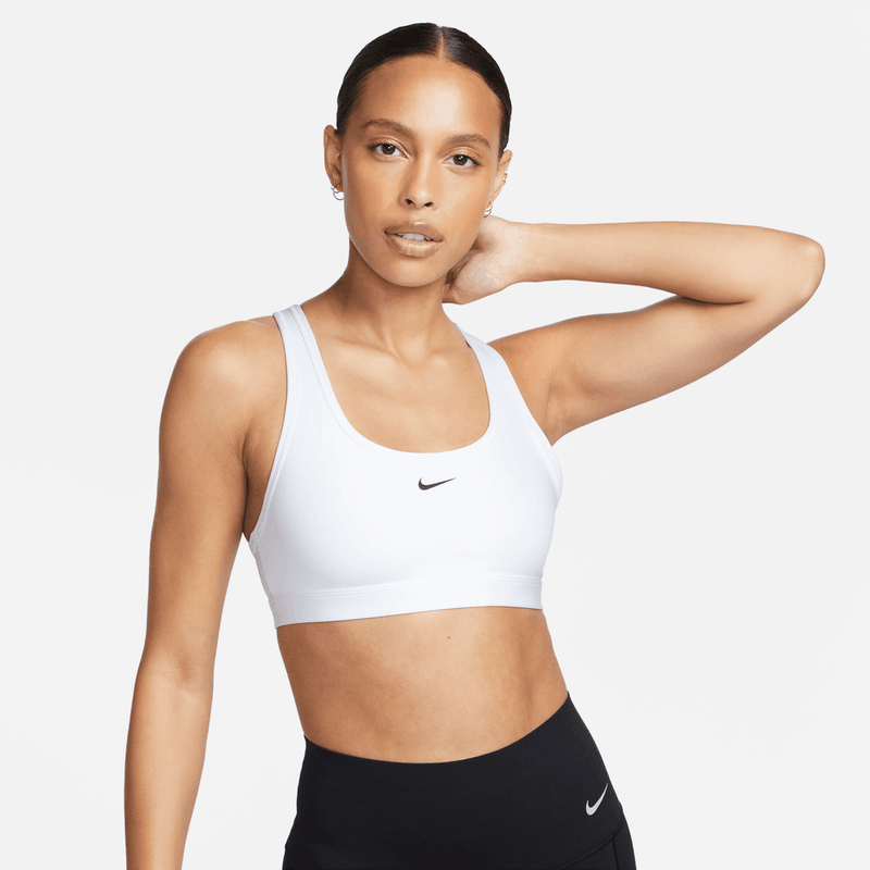 Nike Swoosh Light Support Women's Non-Padded Sports Bra 'White/Black'