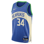 Giannis Antetokounmpo Milwaukee Bucks City Edition 2023/24 Men's Nike Dri-FIT NBA Swingman Jersey 'Blue'
