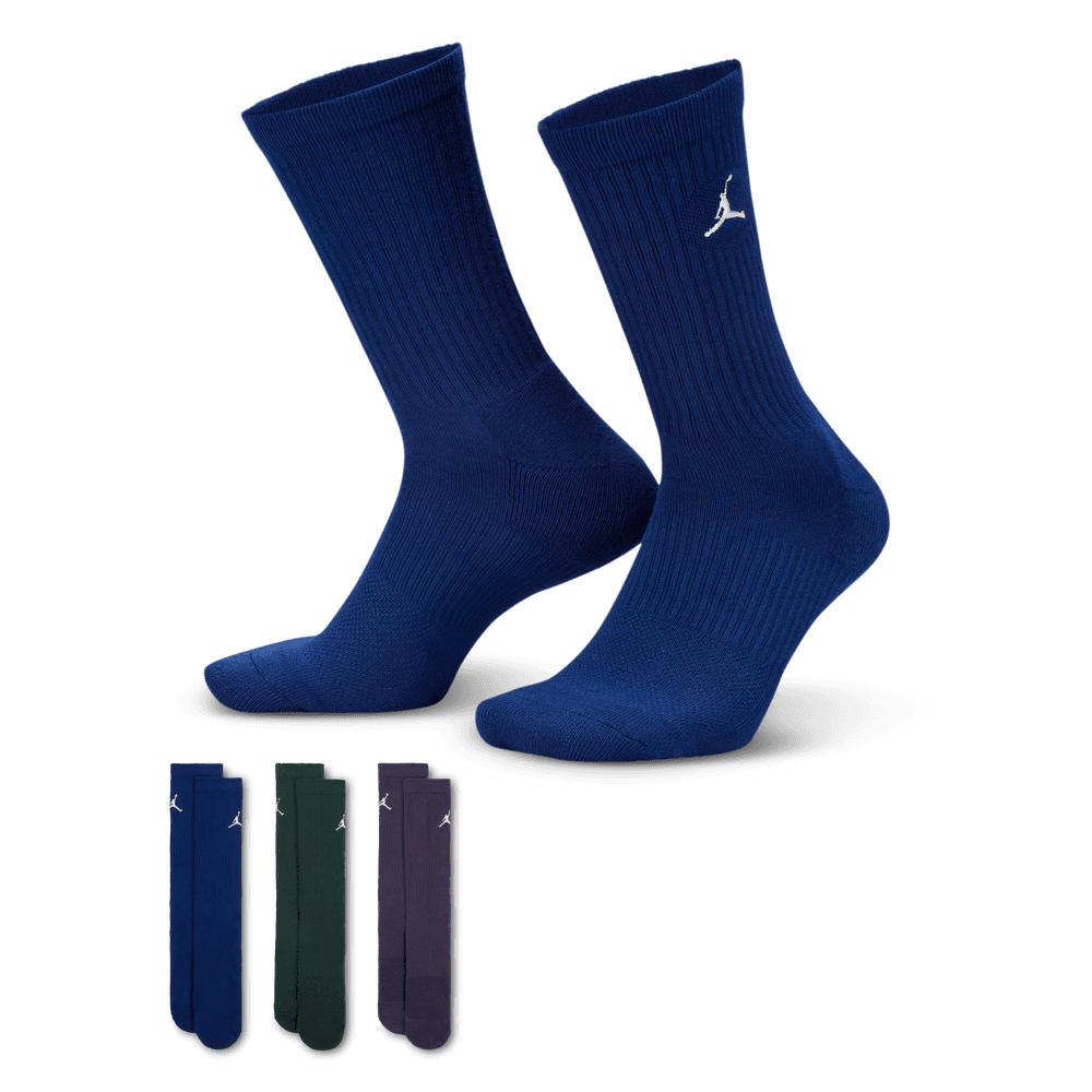 Jordan Everyday Crew Socks (3 pairs) 'Blue/Green/Purple'