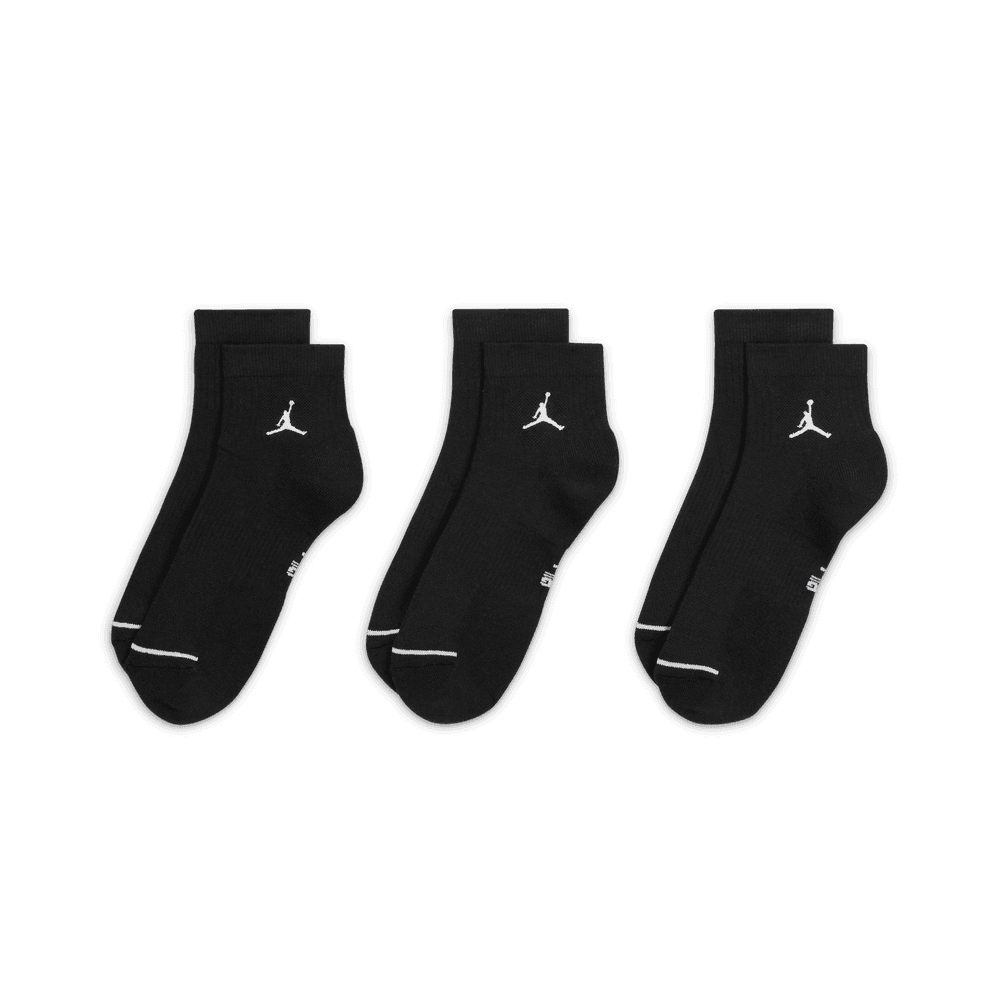 Jordan Everyday Ankle Socks (3 Pairs) 'Black/White'