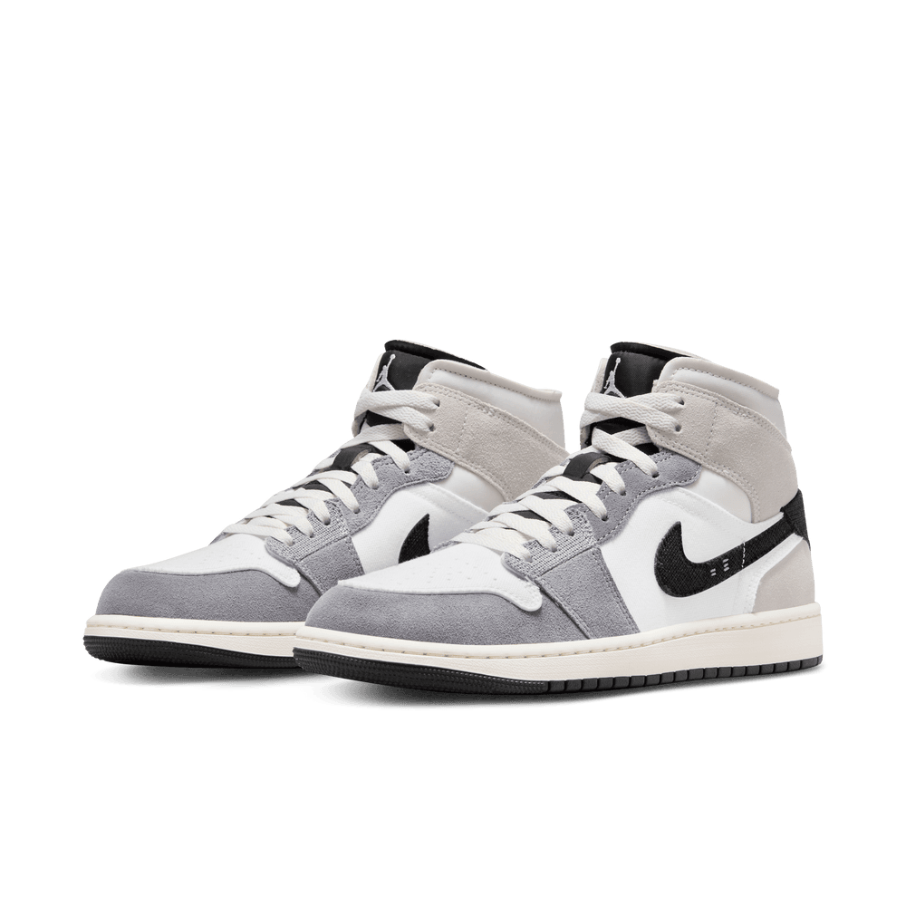 Air Jordan 1 Mid SE Craft Men's Shoes 'Cement Grey/Black/White'