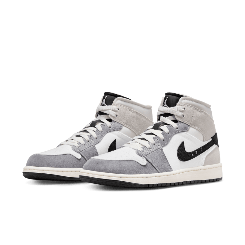 Air Jordan 1 Mid SE Craft Men's Shoes 'Cement Grey/Black/White'