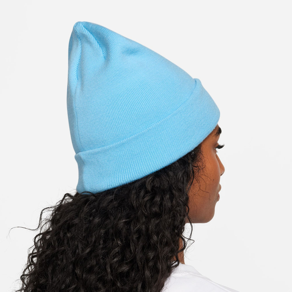 Nike Peak Standard Cuff Metal Swoosh Beanie 'Aquarius Blue/Silver'