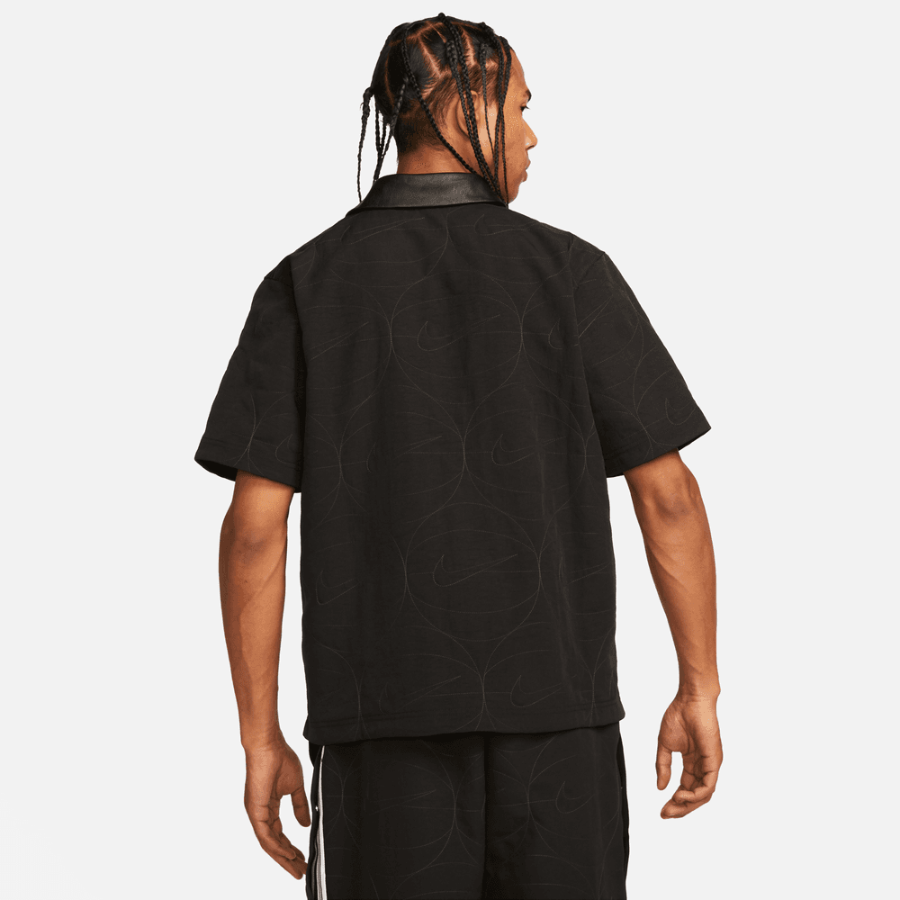 Nike Men's Woven Short-Sleeve Basketball Top 'Black/White'