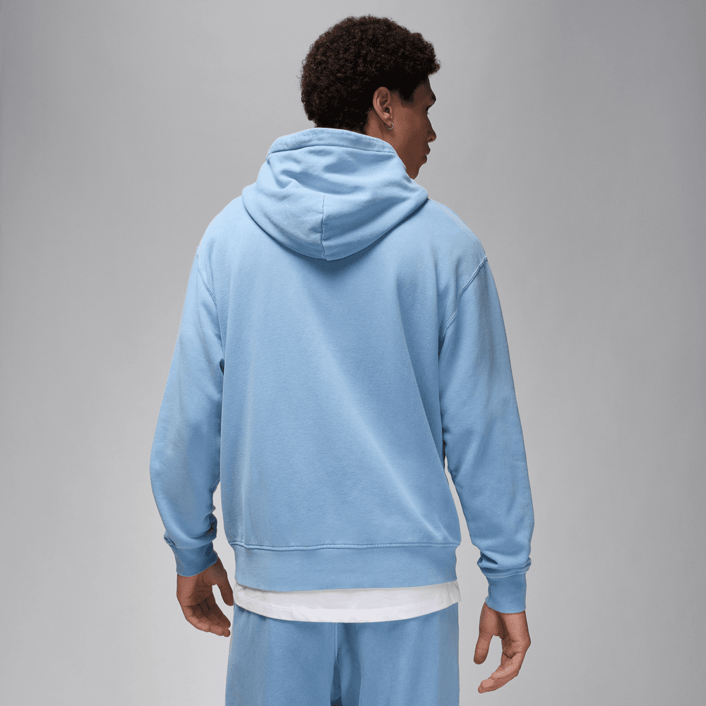 Jordan Essentials Men's Statement Fleece Washed Pullover Hoodie 'Blue Grey'