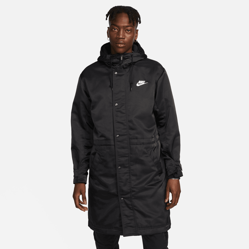 Nike Club Men's Stadium Parka 'Black/White'