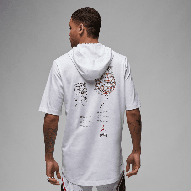 Jordan Sport Men's Hooded T-Shirt 'White/Black'