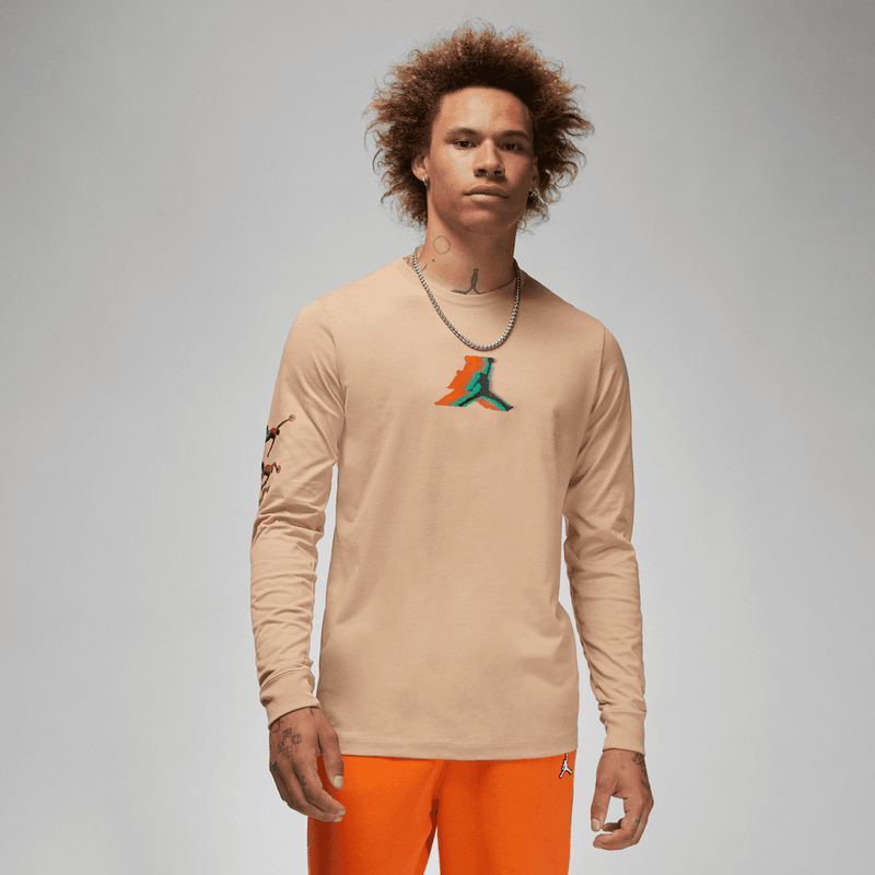 Jordan Brand Men's Long-Sleeve Crewneck 'Hemp/Black'