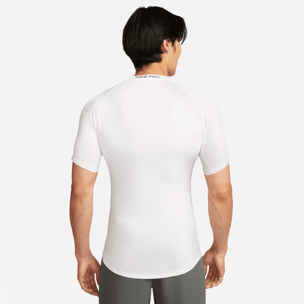 Nike Pro Men's Dri-FIT Tight Short-Sleeve Fitness Top 'White/Black'