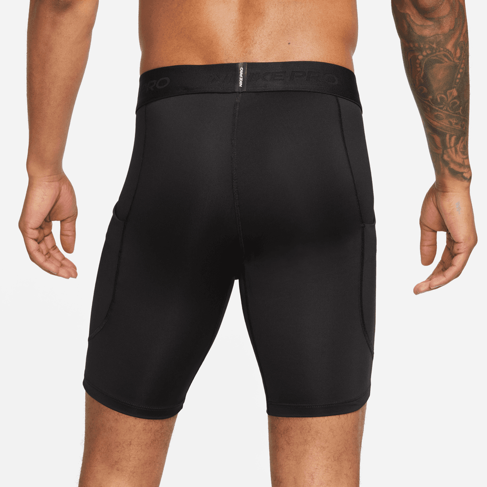 Nike Pro Men's Dri-FIT Long Fitness Shorts 'Black/White'