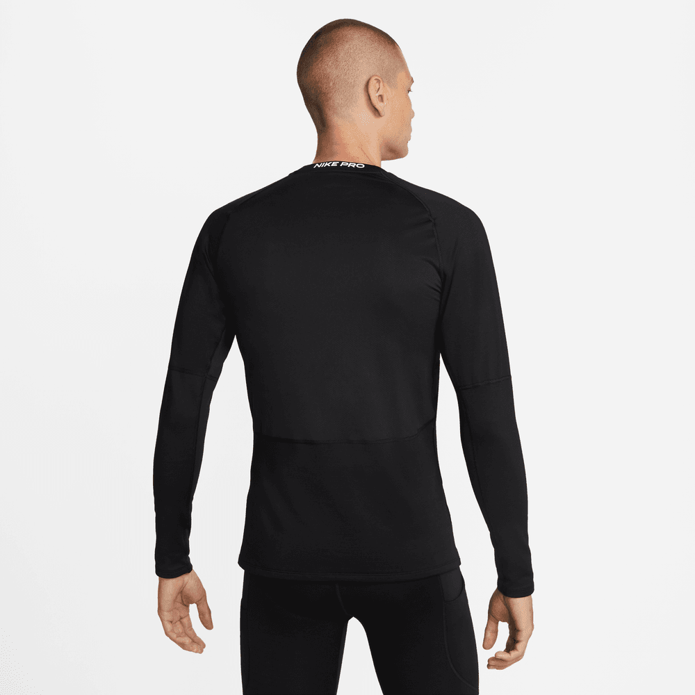 Nike Pro Warm Men's Long-Sleeve Top 'Black/White'