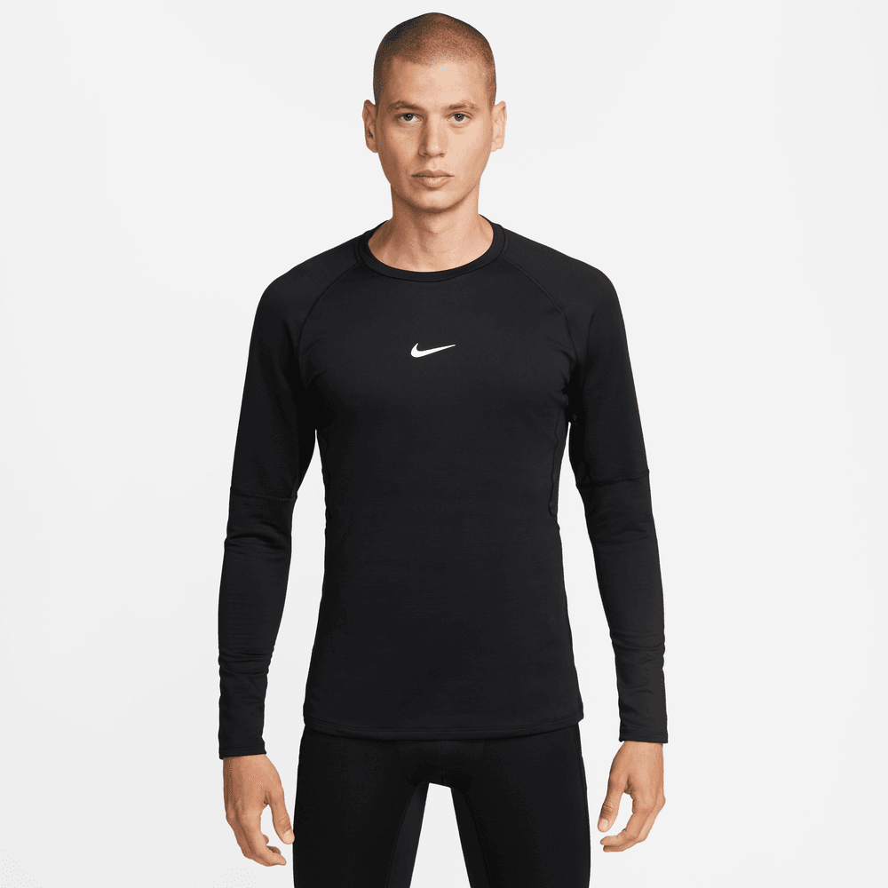 Nike Pro Warm Men's Long-Sleeve Top 'Black/White'